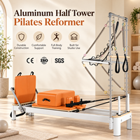 Demi-trapèze de Pilates en aluminium durable avec tour et sangles antidérapantes pour espaces professionnels