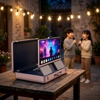 Nouvelle Machine de Karaoké Portable 27 Pouces 2026 avec Écran Tactile Android 14, WiFi et Bluetooth, dans un Flight Case