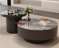 Table basse moderne en marbre et fer forgé, durable, pour salon, salle à manger, hôtel, villa, appartement, café et salon de thé