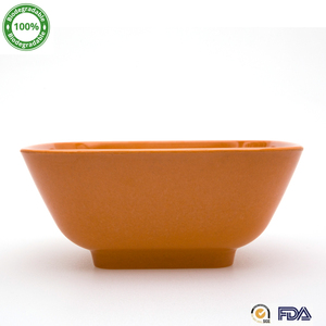 Cuencos de ensalada de fibra de bambú natural sin plástico, cuenco de forma cuadrada orgánica para lavadora de frutas y alimentos, seguridad - Product Image 6