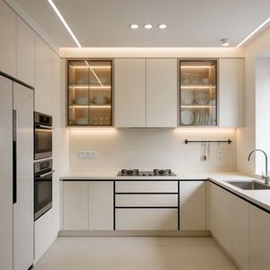 Système d'organisation de rangement multifonctionnel mural en PVC blanc moderne, écologique, à fermeture douce, pour cuisine - Product Image 2