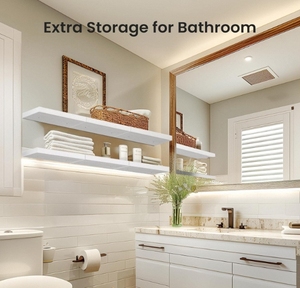 Étagères murales flottantes en bois pour salle de bain, chambre, salon, cuisine, <span class=keywords><strong>petite</strong></span> étagère suspendue - Product Image 6