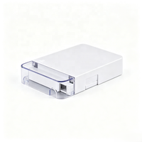 Boîtier de terminaison optique mural ou de bureau FTTH en ABS, simple port, pour fibres optiques duplex, adaptateur SC LC, plaque frontale de terminaison optique intérieure