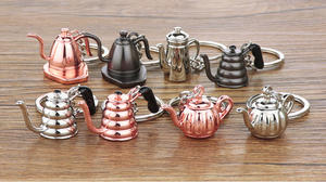 New Style Mini Coffee Appliance <b>Keychain</b> Metal 3D Coffee <b>Keychain</b> <b>Personalized</b> Key Ring Custom - Product Image 6