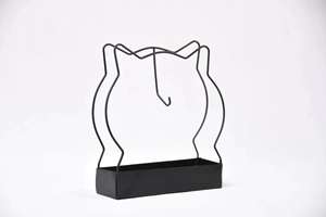 חתול ובצורת עץ ובצורת עץ, קטורת מבער חוט מתכת עמיד חוט יתוש עם מגש האפר עיצוב ייחודי לעיצוב הבית - Product Image 2