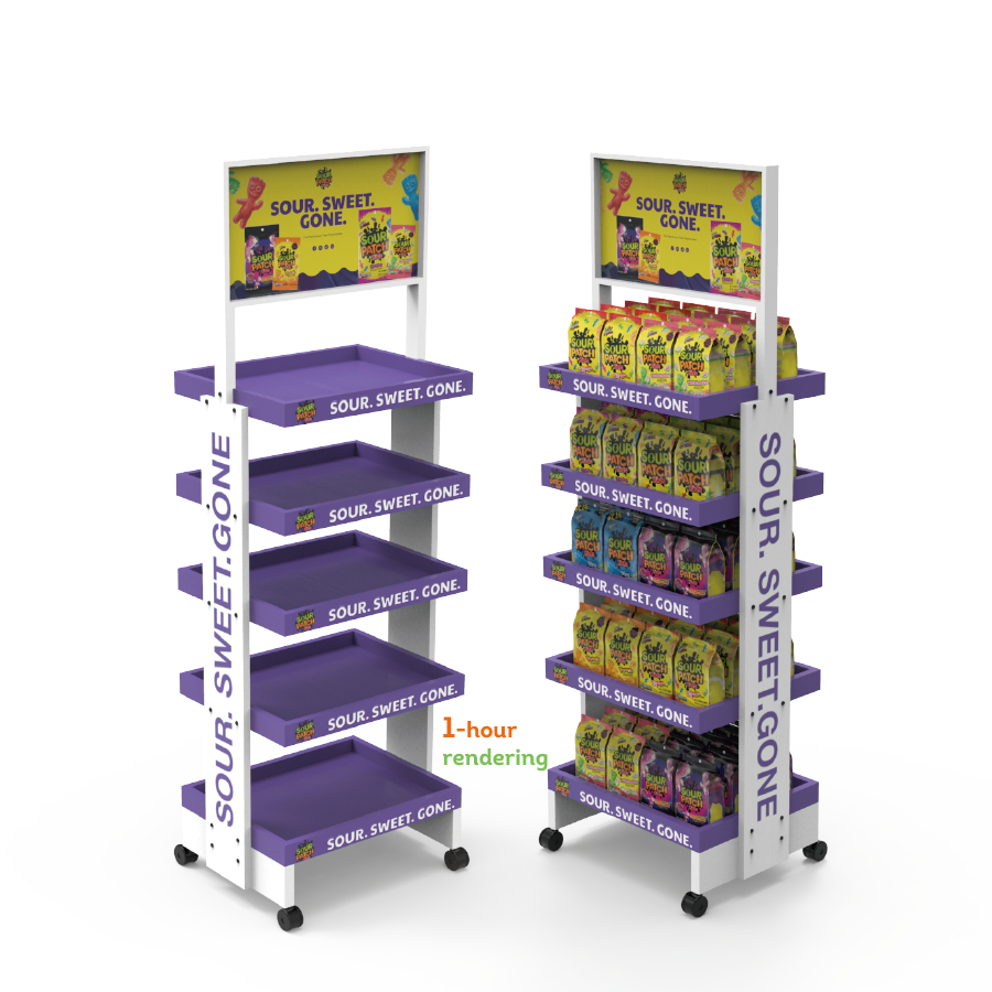 Apache Customized Foldable Modern Candy Rack Wooden Floor Stand for Candy Shops Sweet Stores Supermarket Confectionery Aisles — view 1