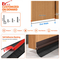 Burlete de cepillo para puerta con cerdas de PP y soporte de PVC, insonorizante y antipolvo para dormitorio y apartamento