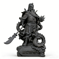 Statue Feng Shui Guan Yu de la prospérité, figurine en résine du dieu du dragon pour la décoration de la maison et du bureau, porte-bonheur