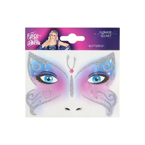 Pegatinas de gemas con diseño de bruja, araña y mariposa para la cara - Estilo sencillo con estampado de leopardo para maquillaje y tatuajes de fiesta de Halloween - Product Image 5