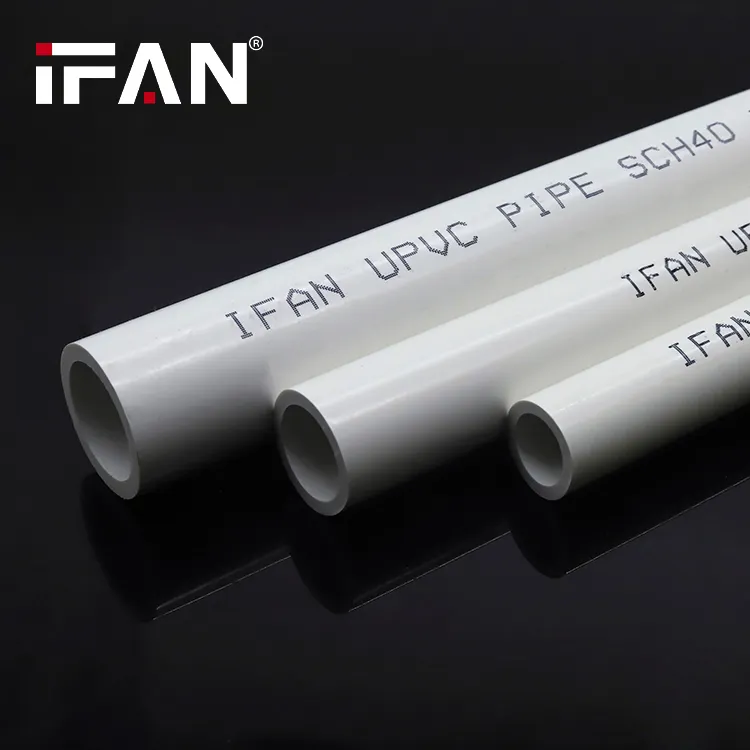 IFAN China Lieferant SCH40 Weißes PVC-Rohr Großhandel PVC-Materialien mit kunden spezifischem Logo