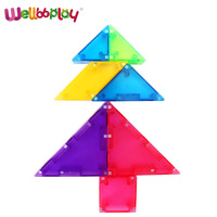 Wellbbplay-Puzzle 3D magnétique créatif Tangram, jouet éducatif d'enseignement pour enfants, modèle de train cérébral