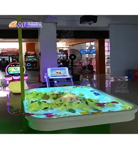 어린이 광고 장비를위한 AR 대화 형 매직 샌드 테이블 프로젝션 게임 샌드 박스