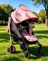 Poussette bébé pliable 3 en 1 avec cadre en fer et système de sécurité à 3 points