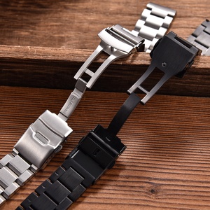 JUELONG <span class=keywords><strong>Bracelet</strong></span> de montre en acier inoxydable à trois maillons avec barres à ressort à dégagement rapide <span class=keywords><strong>Bracelet</strong></span> de remplacement pour hommes et femmes - Product Image 3
