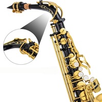 China OEM Handmade High Grade Professional Eb Alto Saxophone with Gold Lacquer Finish Wind Instrument for Sale