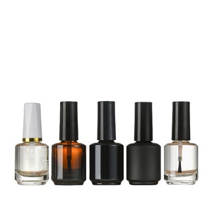 Luxury Custom Empty Rectangle Frosted Small 10ml 12ml 15ml Glass UV Gel Nail Polish Oil Square <b>Bottle</b> Packaging Container <b>Brush</b> - Product Image 1