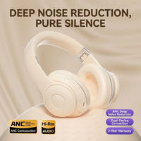 Headset Profesional ANC+ENC Peredam Kebisingan Ganda, Tekstur Logam Nirkabel Suara Hi-Fi untuk Kantor Eksekutif