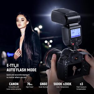 Flash Speedlite Manuale Cablato NW700-C Compatibile con Fotocamere DSLR, Sincronizzazione ad Alta Velocità 1/8000s, Uscita 1/1-1/256, Professionale - Product Image 2