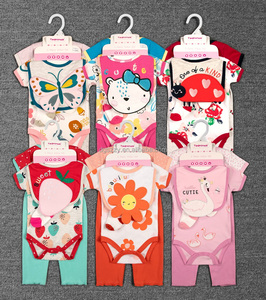 Nuovo Arrivo Set Abbigliamento Neonato <span class=keywords><strong>5</strong></span>-in-1 6-12 <span class=keywords><strong>Mesi</strong></span> con Bavaglino e Tutina Fornitori all'Ingrosso - Product Image 6