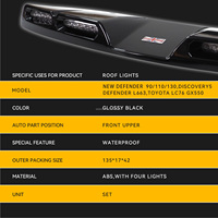 Feux de toit ABS noirs brillants déployables à 4 LED, faciles à installer, pour le nouveau Defender 90 110 130 2020-2025