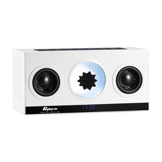 B1 Visualized Magnetic Fluid Speaker, Wireless Portable Stereo Sound, Dual Alarm Clock for Office and Home
