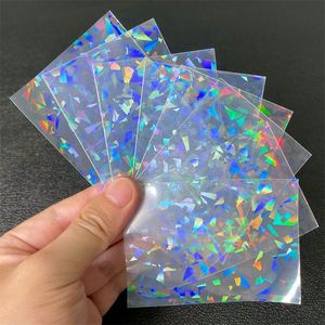 Protège-cartes transparents holographiques en PP 3 pouces, style moderne avec effet laser arc-en-ciel pour cartes de crédit - Product Image 6