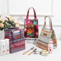 Sac à déjeuner isotherme tendance, joli sac à petit-déjeuner multicolore, sac à main portable pour femmes, pour pique-nique et voyage