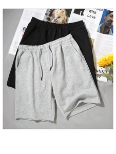 Shorts de sport pour hommes en tissu éponge épais, coupe ample, style décontracté, respirants, en toile anti-plis, pour l'été - Product Image 4