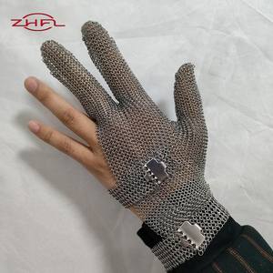 Guantes Resistentes a Cortes de Acero Inoxidable de Alta Resistencia, Nivel 5 de EN388 / Nivel 9 de ASTM, Diseño de Malla Metálica Resistente a la Abrasión - Product Image 5
