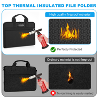 Porte-documents extensible ignifuge personnalisé à 13 poches, organiseur de fichiers accordéon avec serrure pour la maison, sac de rangement ignifuge sécurisé
