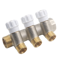 Collecteur de plomberie en laiton forgé, 10 pièces de 16mm pour tuyau multicouche