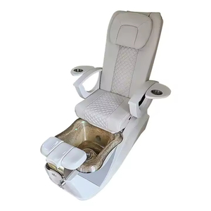 Muebles de salón de uñas profesionales personalizados, silla de pedicura eléctrica reclinable de lujo con cama de masaje, sillas de pedicura con Motor - Product Image 3