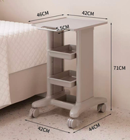 Chariot de rangement mobile moderne à 4 roues avec ABS pour salon, salle de bain, chambre - Chariot de bureau dentaire à un seul tiroir