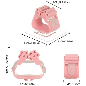 Support mural multifonctionnel en plastique pour balai et serpillière, crochet de fixation pour cuisine, salle de bain, placard, <span class=keywords><strong>porte</strong></span>, <span class=keywords><strong>rangement</strong></span> mural de cuisine - Product Image 3