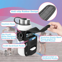 Porte-bouteille d'eau isolé avec sangle porte-bouteille d'eau pochette avec poche voyage randonnée cyclisme Sport