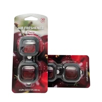 Lot de 2 diffuseurs de parfum liquide pour voiture, saveur cerise, à clipser sur grille d'aération, parfum longue durée, désodorisant d'ambiance de luxe, cadeaux portables, vente en gros OEM