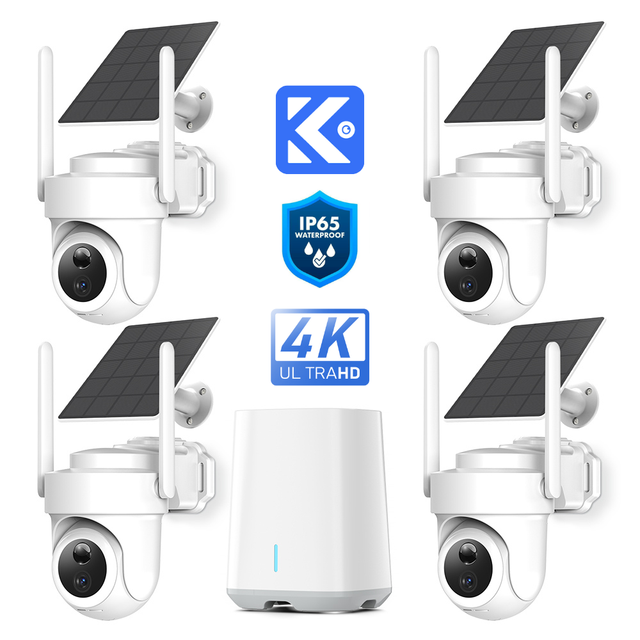 OEM Homebase Security Network Dome PTZ Camera 4-Camera 8x Digital Zoom Dual Band WiFi One Tap Control 64G TF Night Vision CMOS