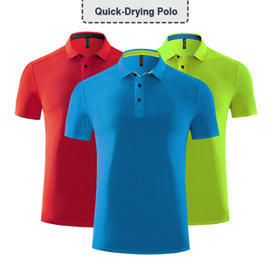 Chemise de golf décontractée à manches courtes pour homme, anti-rides, avec logo brodé, poche, polyester/coton, disponible jusqu'à 6XL - Product Image 4