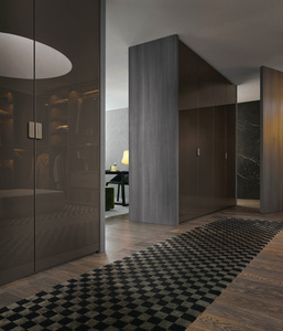 NICOCABINET Armadio su Misura Moderno Grigio Tortora con Finitura Opaca Laccata, 20 Anni di Esperienza sul Mercato - Product Image 1