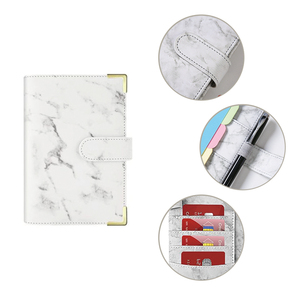 Organiseur de budget A6 en marbre personnalisé avec enveloppes à fermeture éclair pour l'argent – Vente en gros - Product Image 3