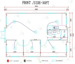 <span class=keywords><strong>Maison</strong></span> conteneur préfabriquée isolée de 30 pieds, <span class=keywords><strong>maison</strong></span> extensible prête à l'emploi, 2, 3 ou 4 pièces, résidence de campagne, solution de logement - Product Image 3