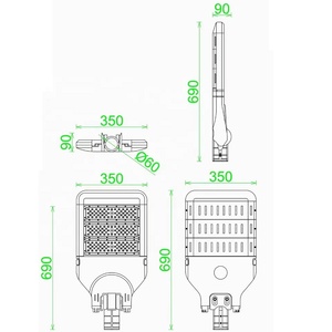 Ngoài Trời Không Thấm Nước Ip65 50W 100W Đèn Led Năng Lượng Mặt Trời Treo Tường Sân Vườn Đèn Đường Hầm Bộ Chuyển Đổi Ánh Sáng Mô-đun Đèn Pha - Product Image 4