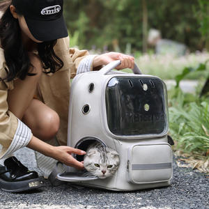 Sac à dos de transport pour animaux de compagnie, design capsule spatiale, tendance, grande capacité, respirant, pliable, pour chiens et chats, très vendu - Product Image 2