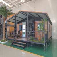 Casa Contenedor Expandible de Acero Moderna y de Lujo de 20 pies/40 pies, Plegable de Doble Ala, Prefabricada, con Certificación CE y 1 Año de Garantía