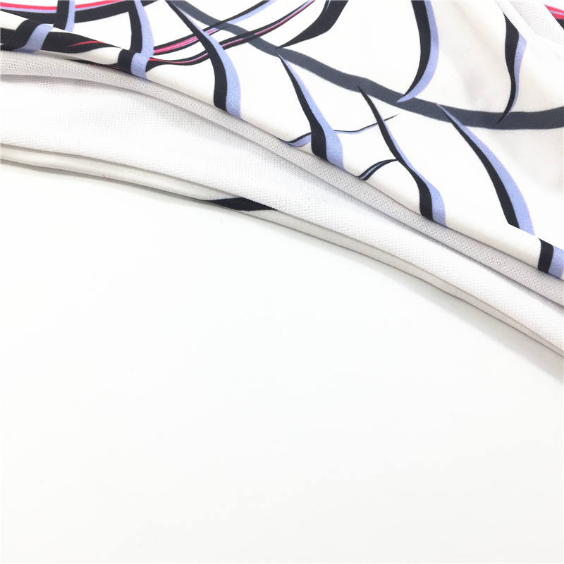 Madagascar palm Printing Fashion sexy multi-blinding belt one-piece swimsuit hot sale swimwear