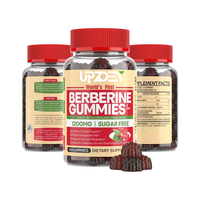 Gommes à la berbérine sans sucre avec cannelle de Ceylan 1200 mg soutient la fonction immunitaire pour les soins cardiovasculaires et gastro-intestinaux