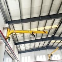 Grue à flèche électrique rotative à 180 degrés, montée au mur, de 3, 5 et 10 tonnes, avec palan électrique, fabriquée en Chine