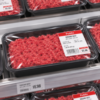 Fabrieksgemaakte, wegwerp PP plastic blisterverpakkingen voor diepvriesproducten, vers vlees, MAP-skin vacuümverpakkingen voor steak, rundvlees, brood, fruit, maïs