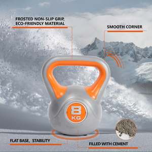 Equipo de fitness para el hogar de alta calidad 2 3 4 <span class=keywords><strong>6</strong></span> 8 <span class=keywords><strong>KG</strong></span> <span class=keywords><strong>Kettlebell</strong></span> de cemento plástico relleno de arena - Product Image 2