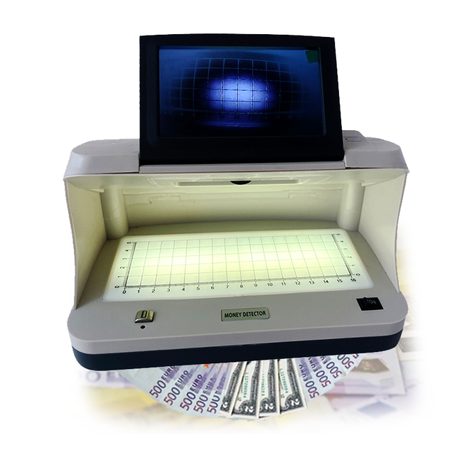 IR Infrared Counterfeit Money Detector for All Currencies 600 Bills/Minute Portable